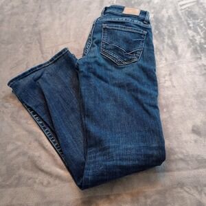 BKE Jeans Womens 27 Blue Stella Slim Bootcut Low Rise Dark Wash Stretch Denim